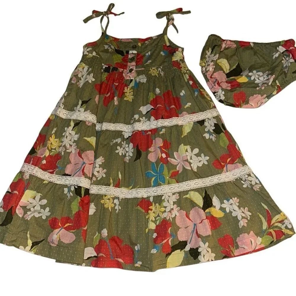 Janie and Jack girls size 18 to 24 months long summer dress w/ bottoms